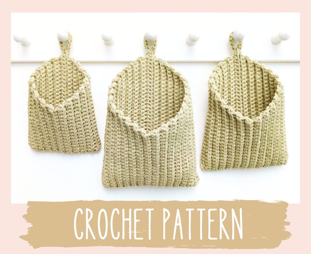Crochet Basket Pattern Storage Basket DIY Hanging Basket Boho Home