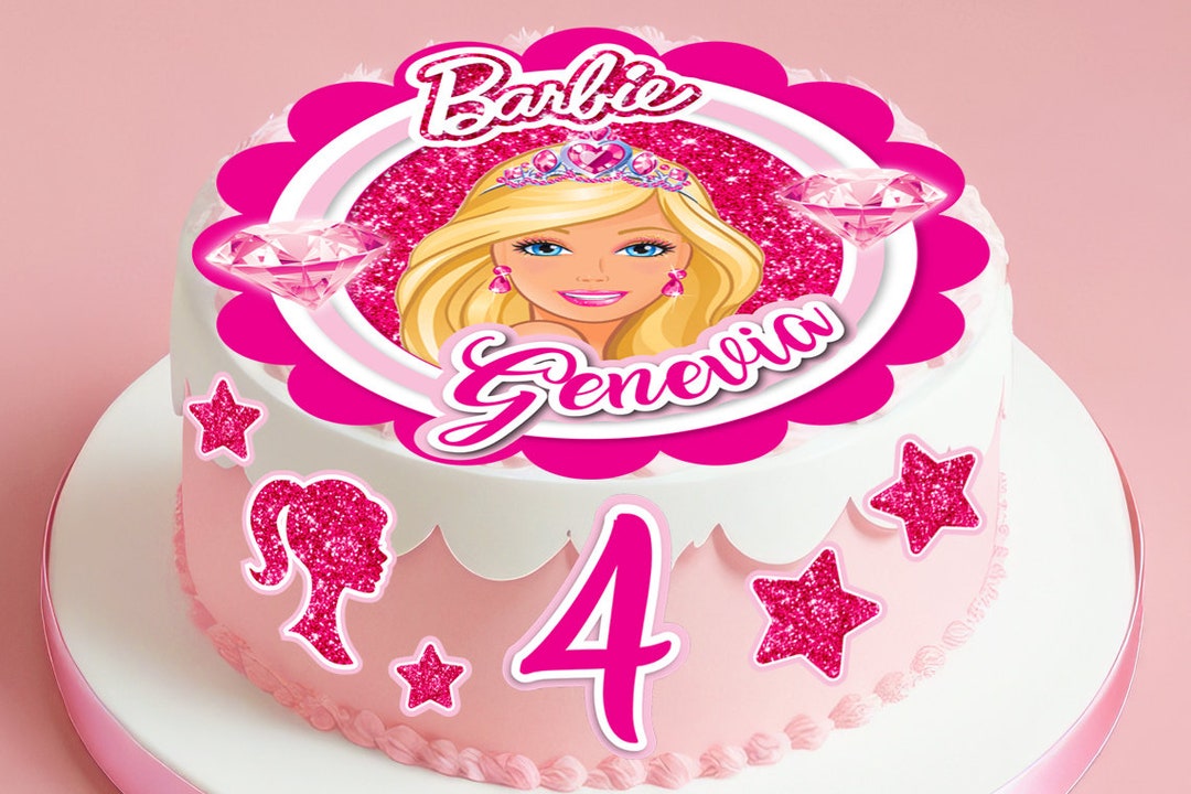 Ensemble de 7 figurines comestibles Barbie pour gâteau Prédécoupé sur du  papier azyme, feuille de sucre, ou sans découpe Chocotransfer -  France