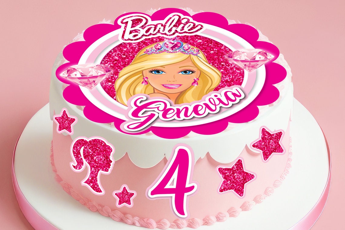 Décoration de gâteau Barbie Girl (5 pièces/ensemble)