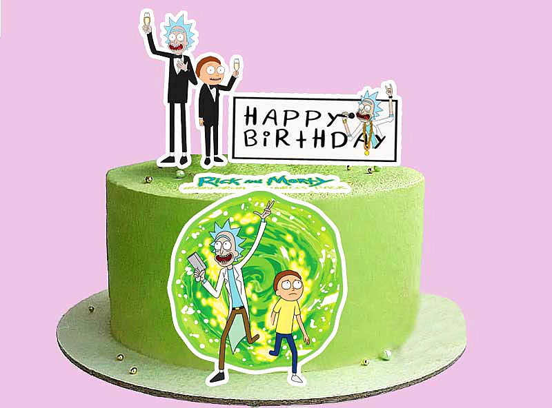 Set of 4 Rick and Morty Edible Cake Toppers Precut on Wafer - Etsy New  Zealand