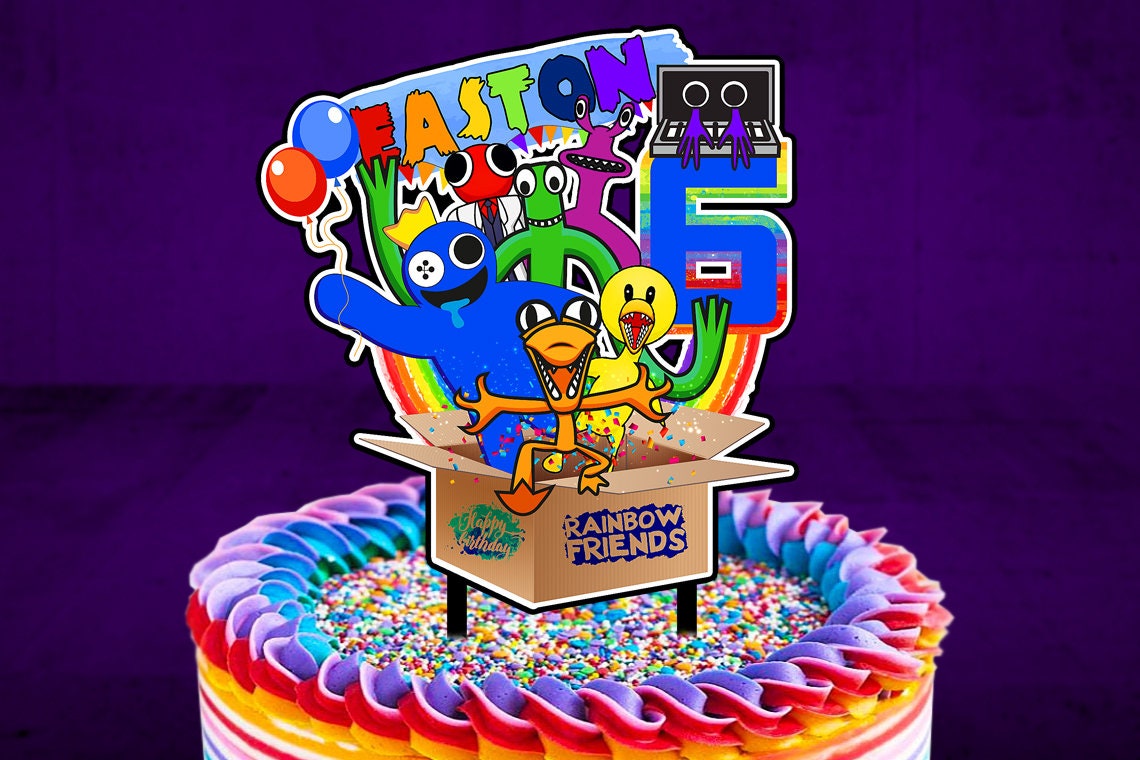Rainbow Friends Roblox Inspired Blue Rainbow Friend Birthday 