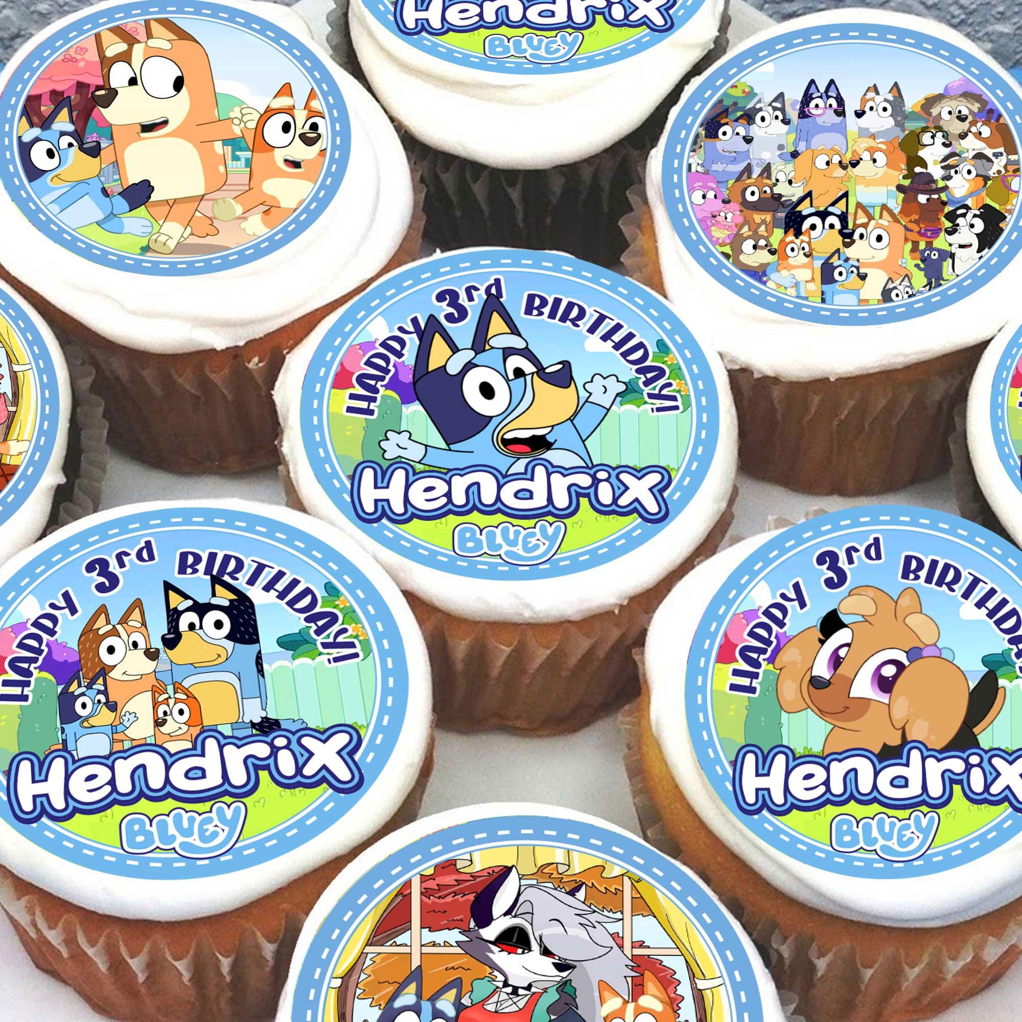 Mini Bluey Cupcake Toppers
