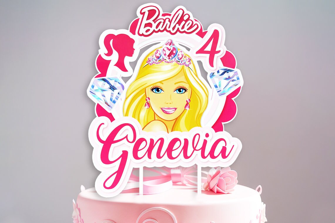 Barbie Personalized Cake Topper Set