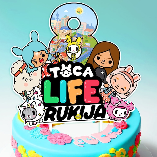 Topper de Tarta Personalizado Toca Life: ¡Ideal para Cumpleaños y Fiestas Temáticas de Toca Life!