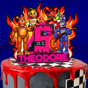 Five Nights at Freddy's Cake Topper or Cupcake Toppers, FNAF Cake Topper, FNAF  Cupcake Toppers, Five Nights at Freddy's Birthday Party 