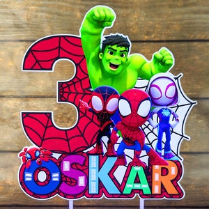 Personalised 3D Printed Spidey Cake Topper - Ideale per compleanni e feste a tema Spidey!