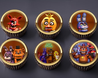 Five Nights at Freddy Fnaf Edible Cake Toppers Digital File (Emailed No Physical Item Shipped) / Digital File (Standard Size)