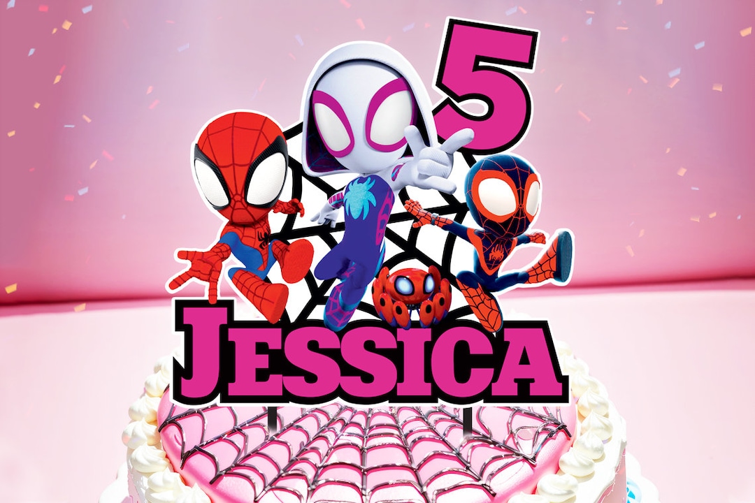 Personalised 3D Printed Spidey Cake Topper Ideal for Spidey
