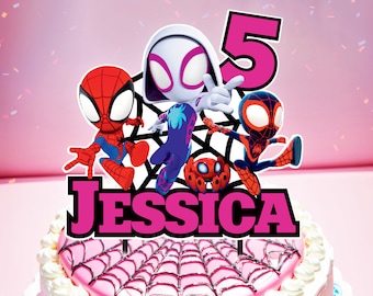 Personalised 3D Printed Spidey Cake Topper - Ideal for Spidey-Themed Birthdays and Parties!