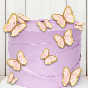 Una Torta Per Dirti Addio 5 Set Cake Topper Da Forno Bordo Oro Rosa Farfalla Principessa Ragazza Matrimonio Compleanno Festa Felice Decorazione Torta Ornamento Farfalla Torta Scenografica