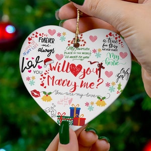 Will You Marry Me Ornament Will you Marry Me Engagement Gifts Engagement Ornaments Christmas OrnamentsEngagement Gifts Ornament