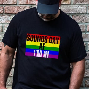 Sounds gay AF pride shirt, Gay rainbow pride shirt, Funny Gay Pride shirt, bi pride tshirt, non binary pride shirt, lgbtq shirt for any gay