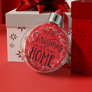 First Christmas in our home Baubles / Christmas Tree Topper / Christmas Ornament / Xmas Tree Baubles / Christmas Gifts for couple / x-mas