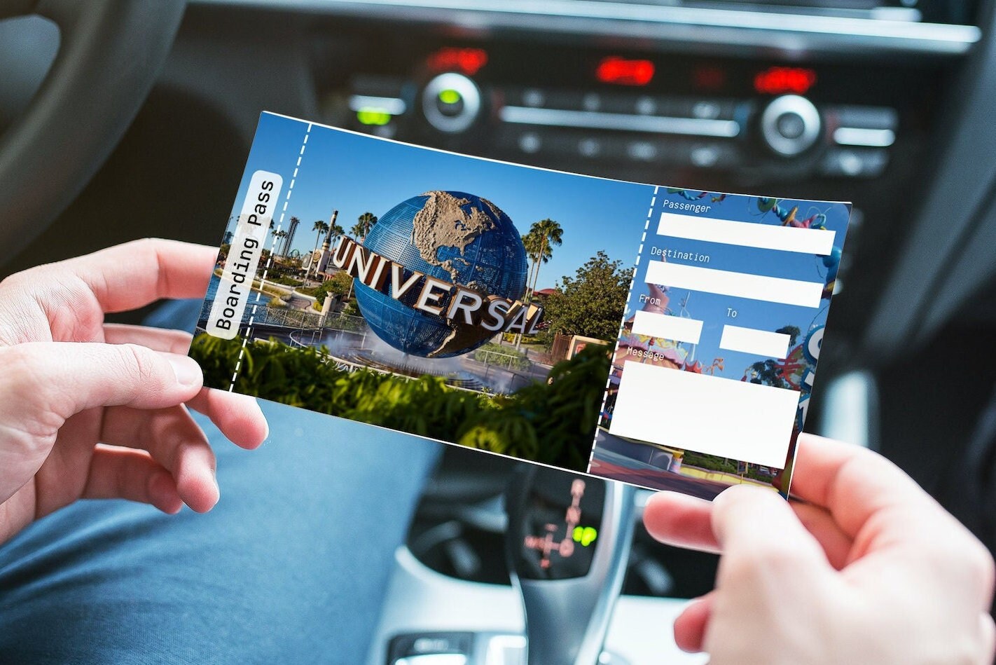 Universal Studios Boarding Pass Surprise Vacation DIGITAL DOWNLOAD