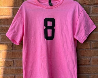 Lucky Number Horse Racing T-Shirt | Saratoga Springs | Number 8 | Jockey Numbers