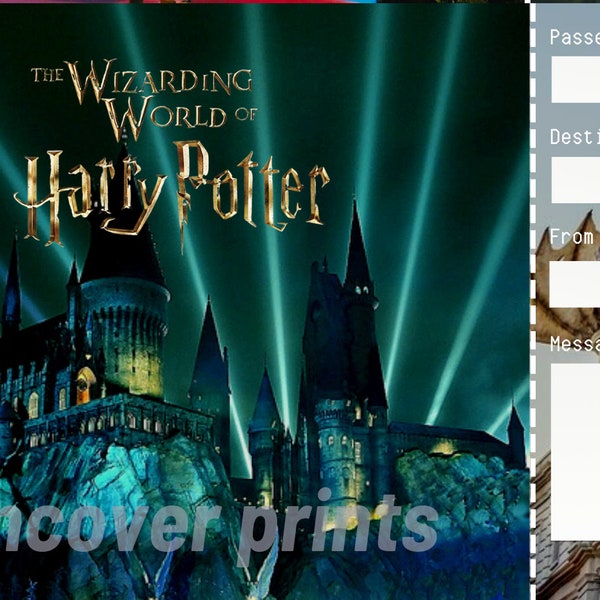 Universal Studios | Surprise Vacation | Boarding Pass | Harry Potter | Hogwarts Castle