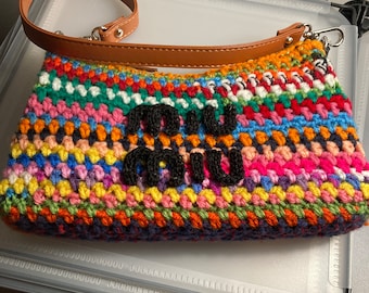 Miu Miu inspired purse/pouch multicolor