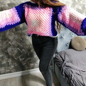 Crochet sweater pattern/granny square sweater pattern/stylish sweater/simple easy pattern