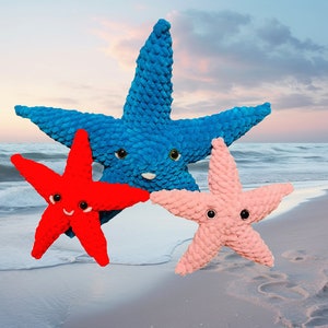 NO SEW Starfish Crochet Pattern/no sew crochet pattern/amigurumi tutorial/handmade children&#39;s gift