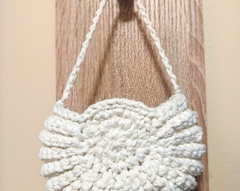 Crochet Hanging Shell Basket Pattern (PDF)