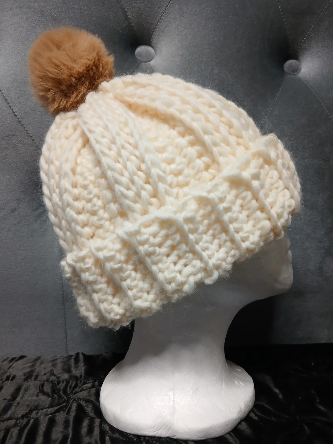 Crochet Beanie Pattern PDF | Chunky Ribbed Hat | Easy Adult Winter ...