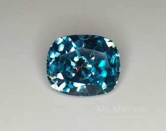 Natural blue zircon 4,91 ct.