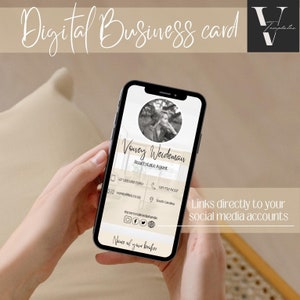 Digitaal visitekaartje l Sjabloon voor visitekaartjes l Bewerkbaar