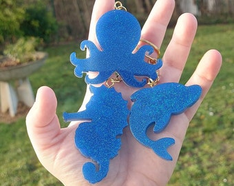 Marine animal key rings