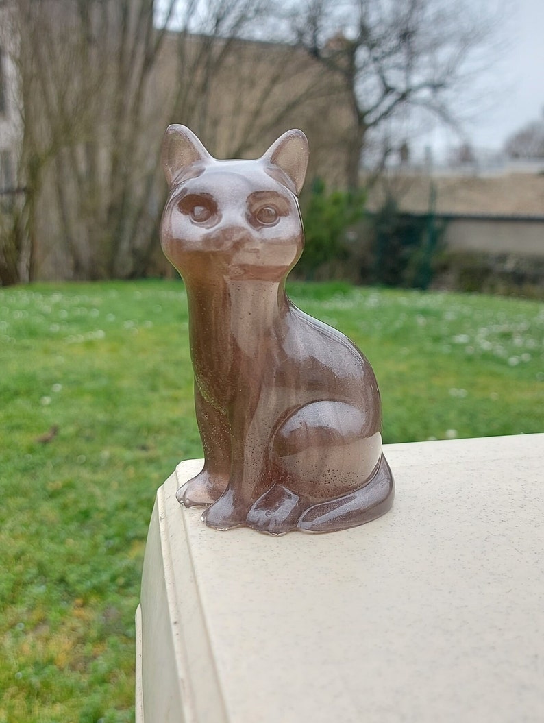 Figurine grand chat en résine 3