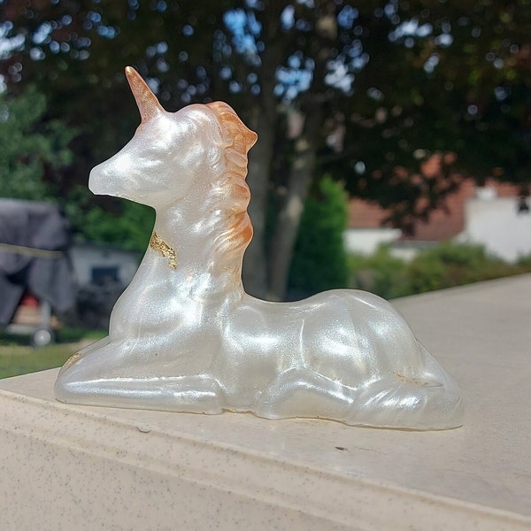 Figurine grande licorne en résine