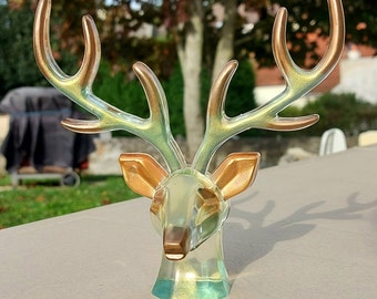 Resin deer head