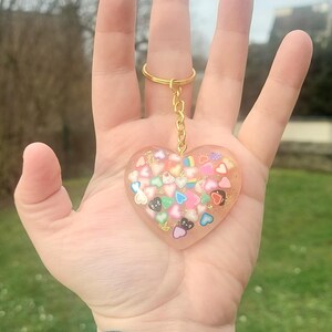 Porte-clés En Cuir En Forme De Cœur - Fait Main - 5 Cm - Cadeau Pour Femme/fille - 11