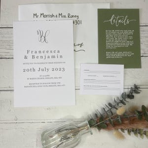 5 Piece Wedding Invitation Suite | wedding | invitations | stationery