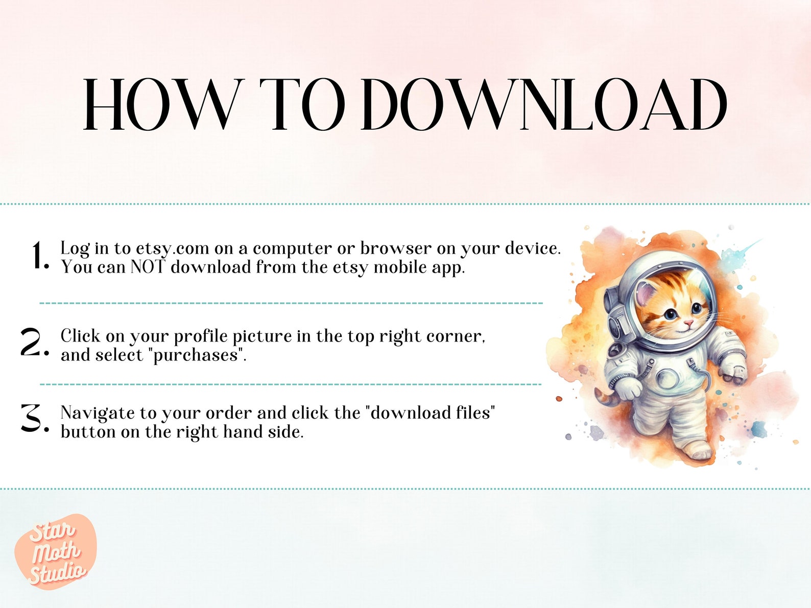 20 PNG Watercolor Adorable Space Astronaut Kittens Clipart Set, Fantasy ...