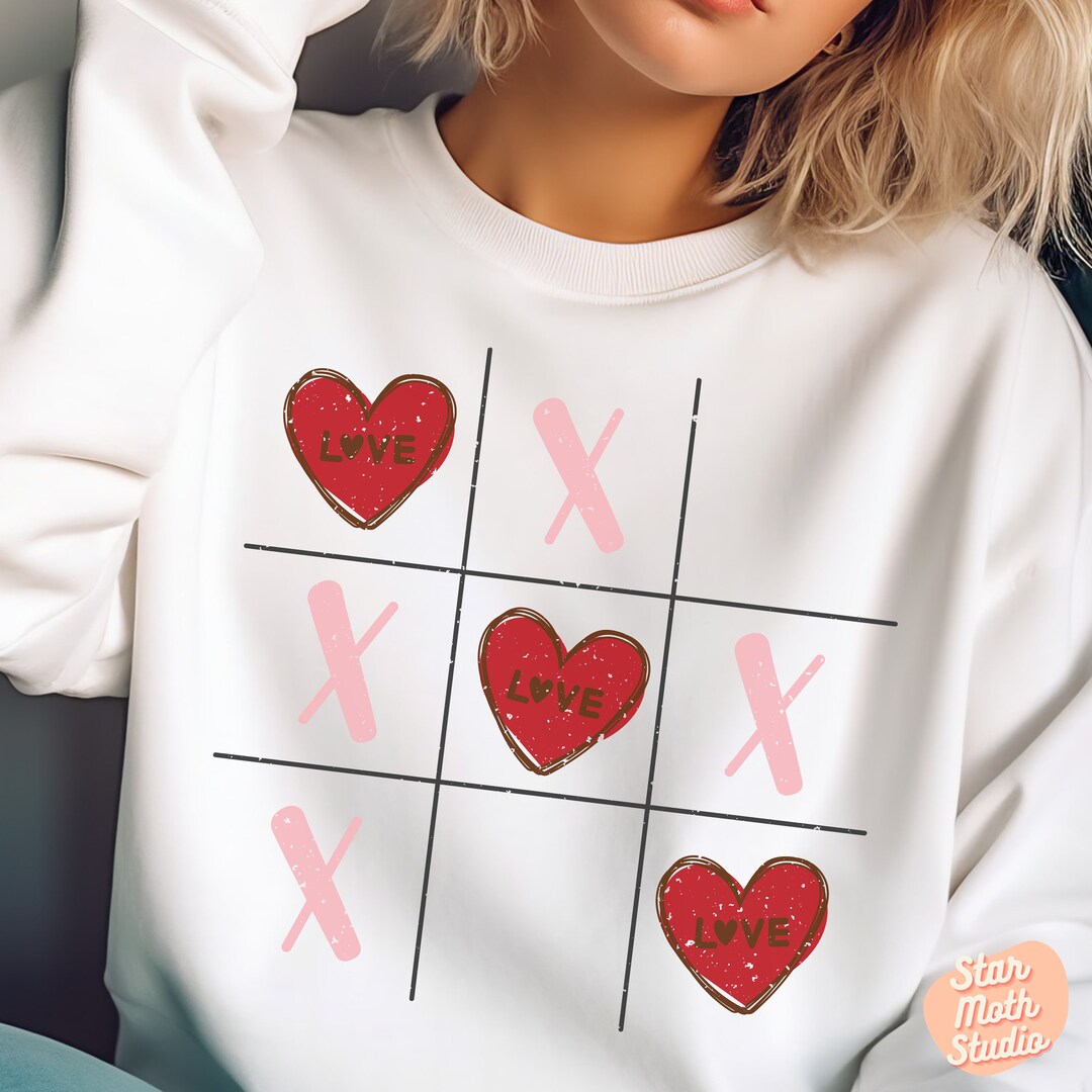 Retro Valentine Tic Tac Toe SVG, Valentines Sublimation Design, Retro ...