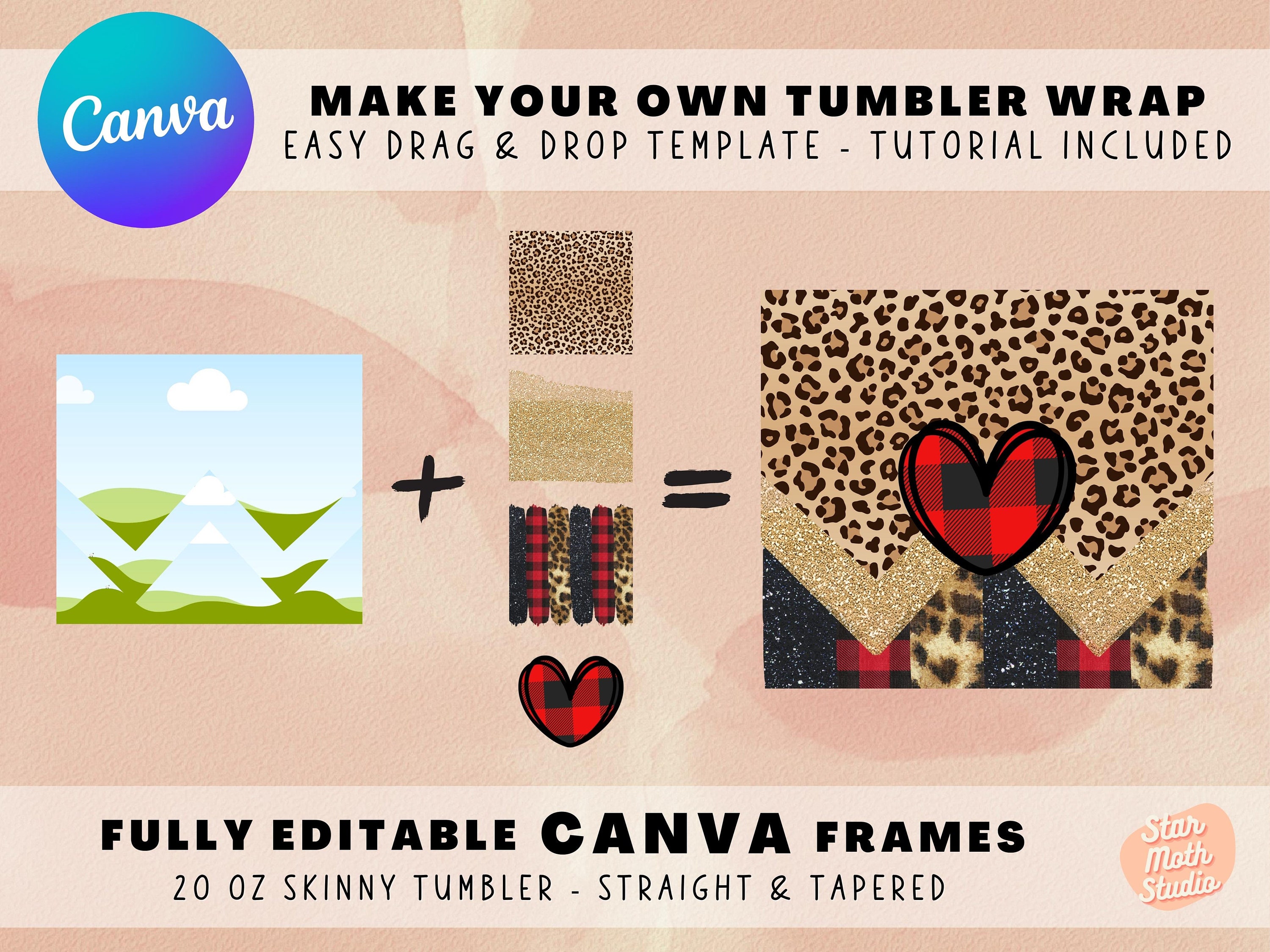 How To Design Sublimation Tumblers With Canva and Creative Fabrica