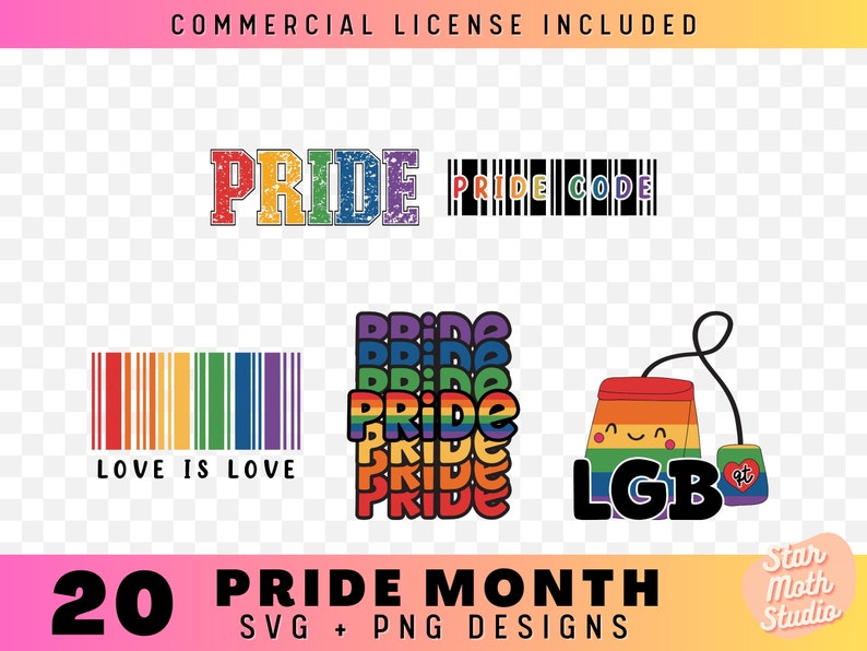 Pride Month Sublimation Design Bundle - Gay Pride Svg Files, Love is ...