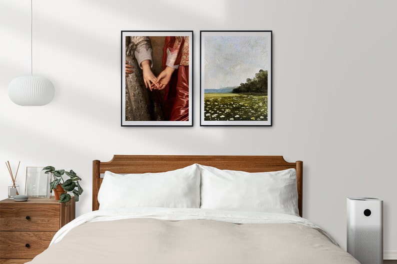 Couple Wall Art, Portrait Painting, Downloadable Print, Antique