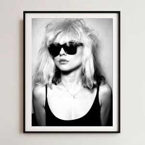 Debbie Harry Print, Black and White Poster, Blondie Debbie Harry, Vintage Photograph, Rock Music Wall Art, Instant Download Digital Poster