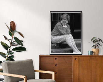 Princess Diana Print: Black and White Vintage Photo (Digital Download)