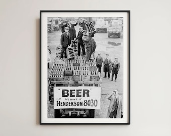 1930s Prohibition Beer Photo: Vintage Speakeasy Bar Cart Print (Digital Download)
