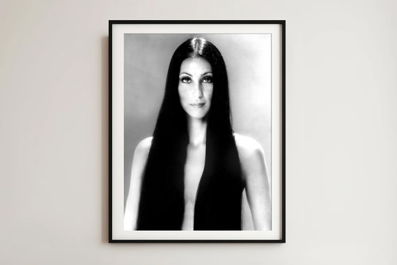 Vintage Cher Photo Poster: Black and White Feminist Wall Art