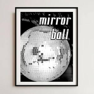Taylor Mirrorball Print, Groovy Disco Ball, Folklore Design, Girly Wall Art, Preppy Wall Art, Retro Dorm Room Decor, Swiftie Gift, Discoball