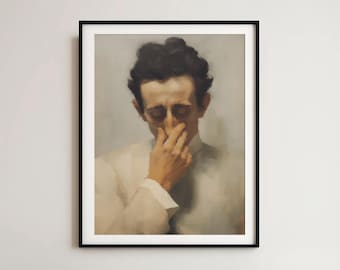 Funny Bathroom Wall Art, Classical Painting Smell Art Print, Humorous Bathroom Decor, Funny Toilet Art, Instant Download Digital Print