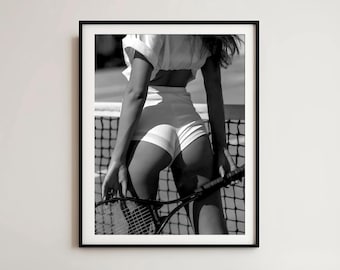 Tennis Girl Art Print: Iconic Sports Decor (Digital Download)