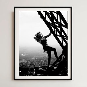 Tina Turner Eiffel Tower Print, Rip Tina Turner, Black And White Wall Art, Vintage Print, Tina Turner, Vintage Prints, Retro Music Poster