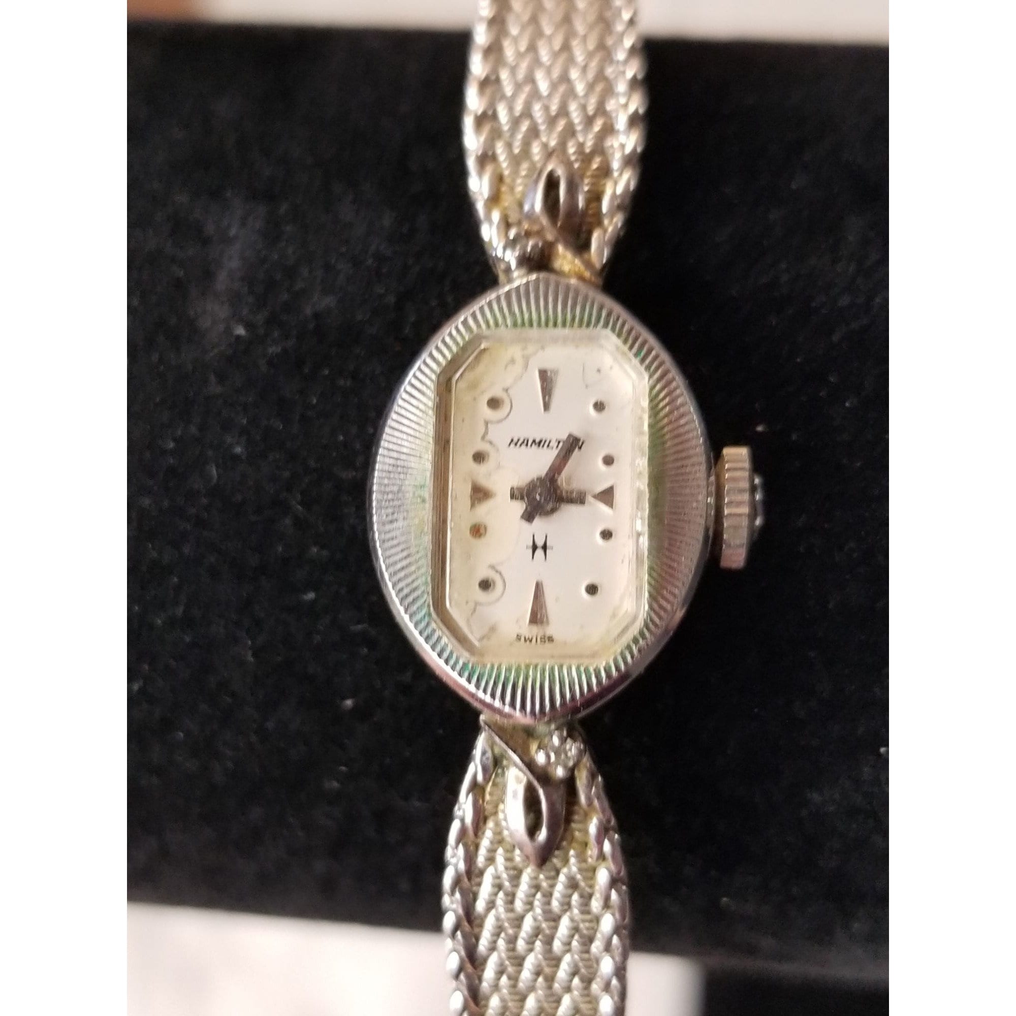 Vintage 1950\'s Hamilton Diamond Watch 10K GF Vintage 1950s Hamilton Diamond Watch: 10K Gold Filled  main image 2