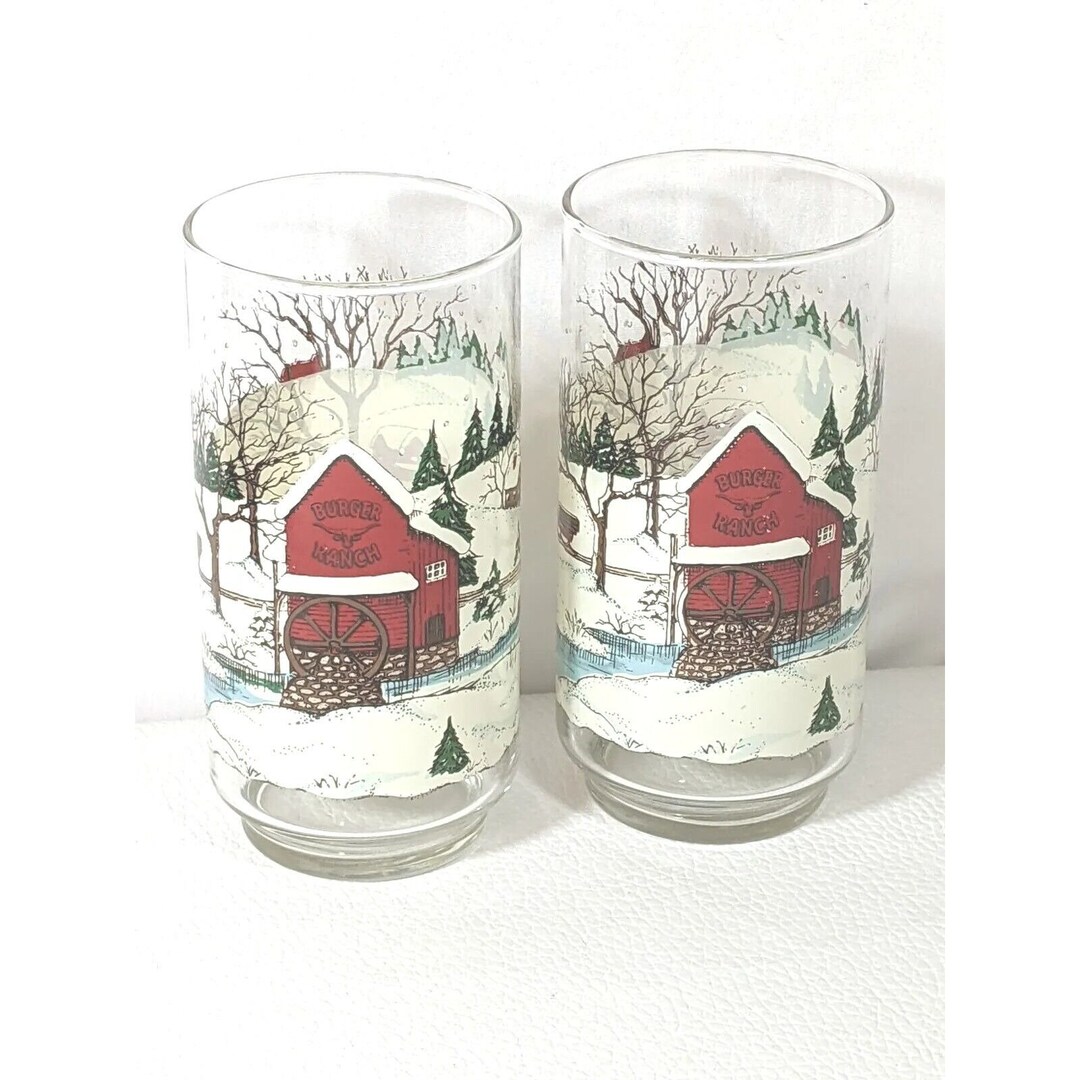 Libbey Ranch Libbey's Burger Ranch Glasses Tumblers Christmas Owosso Adrian MI ...