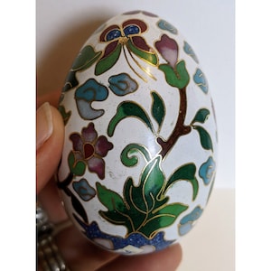 RARE Vintage 1990 The Franklin Mint Chinese Cloisonne Egg