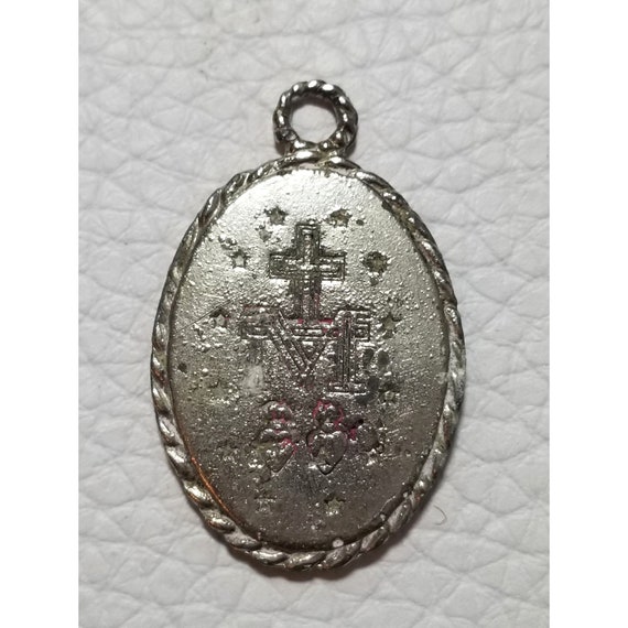 Vtg Catholic Virgin Mary Necklace 3 Pendants Virg… - image 6